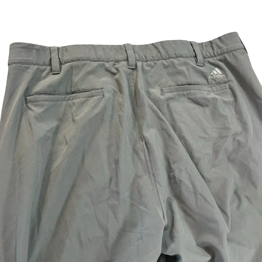 Adidas Performance Golf Pants Men's Fit 35x32 (36x32 Tag) Gray Stretch Chinos